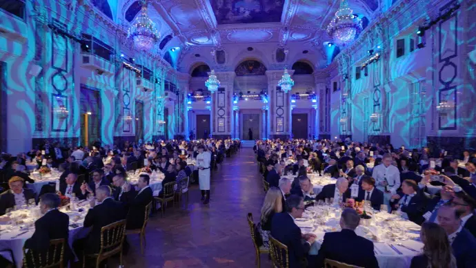 Event Video Coverage of a large gathering at a decorated venue